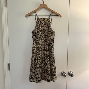 Abercrombie & Fitch | Cheetah Leopard Animal Print Halter Mini Dress, Size XS
